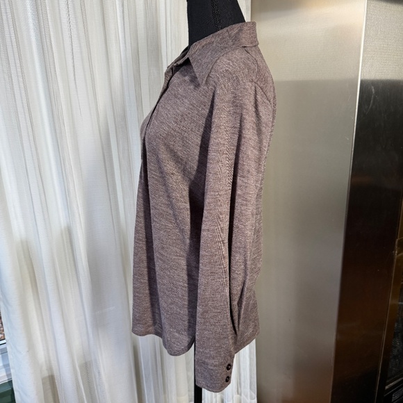 Vintage 1970s set, jacket and blouse, tie belt, taupe, NWT, Paris Star, 12 (M/L) - Picture 9 of 15